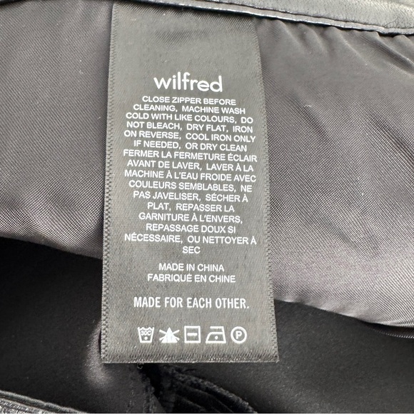NWT Aritzia Wilfred Melina Pant in Japanese vegan leather black size 12 - Picture 9 of 10